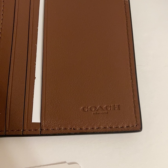 Coach North/South Slim Bill Wallet In Signature Canvas With Coach Patch - Picture 5 of 8